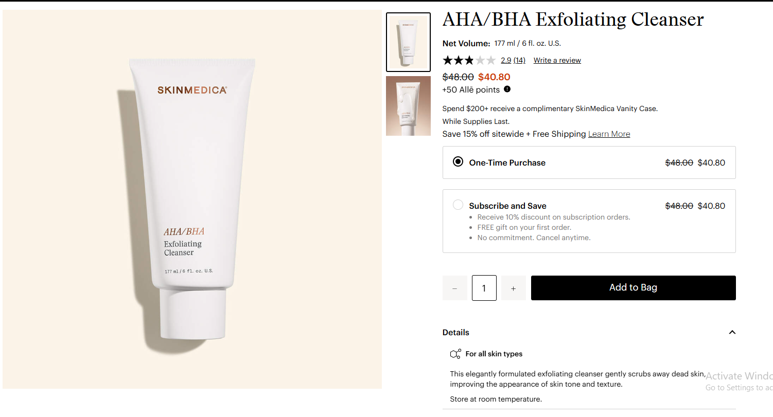 Woman applying SkinMedica cream, part of brand review