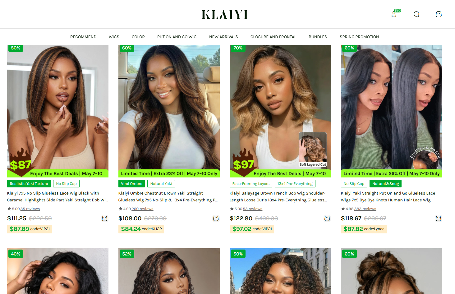 Detailed Klaiyi Hair review showcasing a natural-looking lace front.