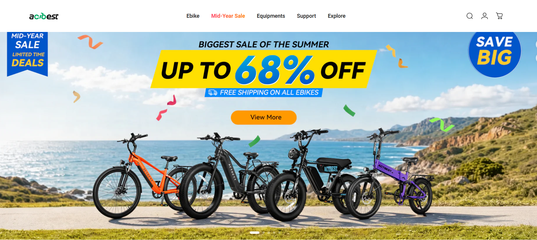 ACTBEST e-bike review: rider on scenic trail