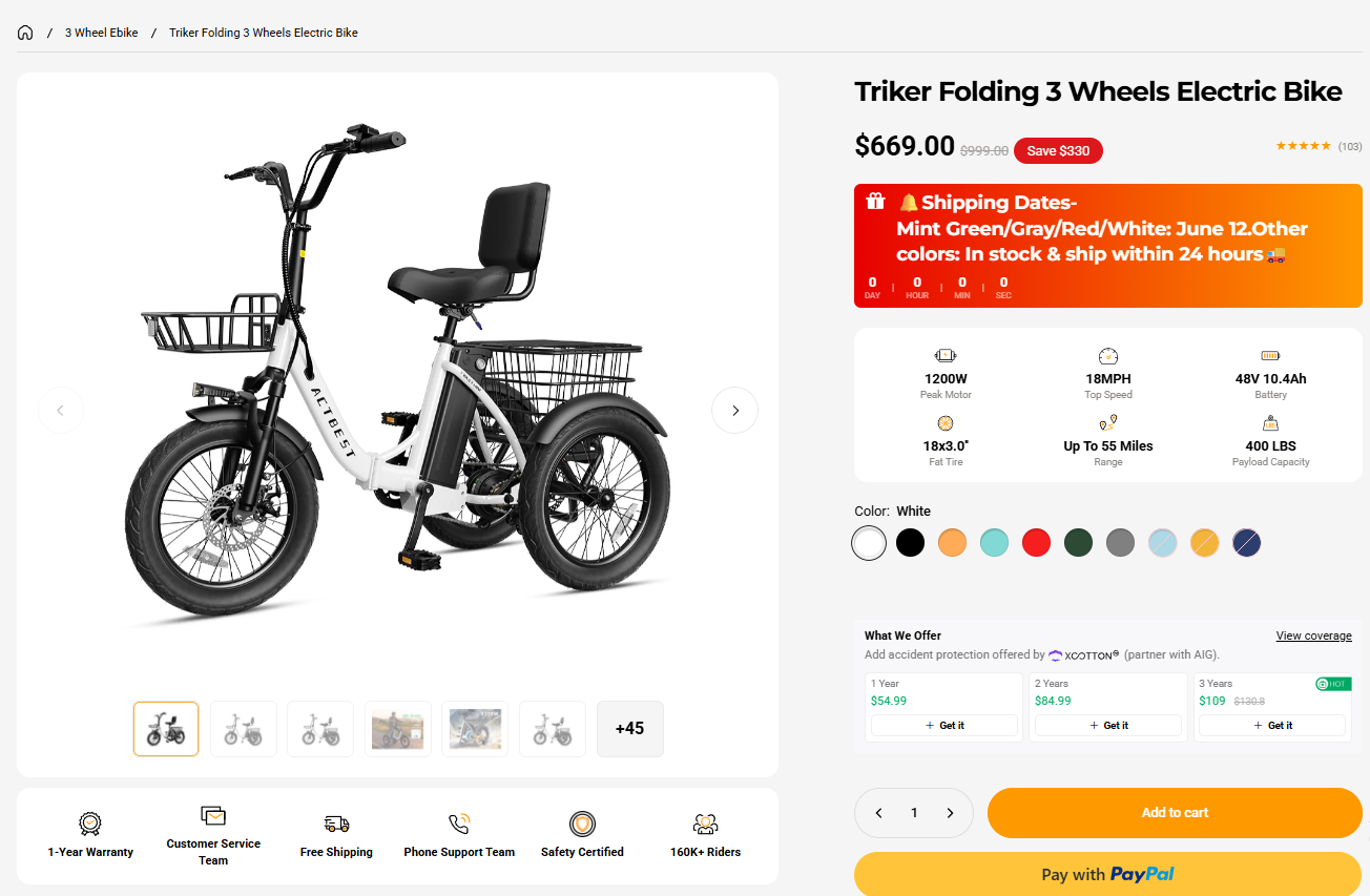 ACTBEST e-bike review: detailed handlebar display