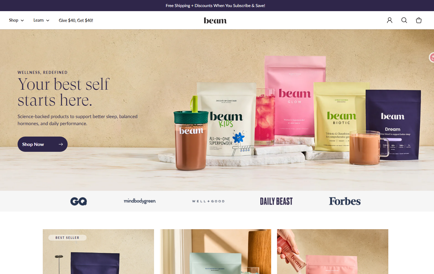 Beam Dream review product image of the sleep drink container