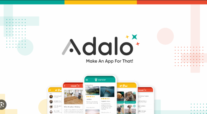 Adalo review: Interface showing no-code app development