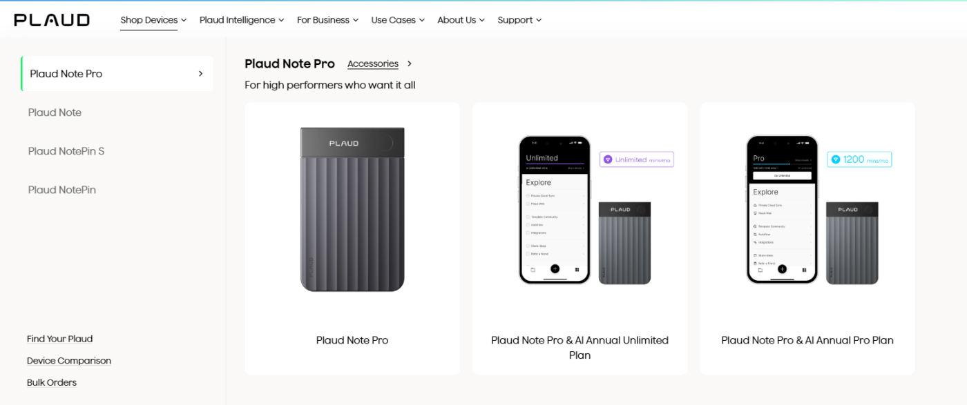 User interacting with Plaud AI voice recorder