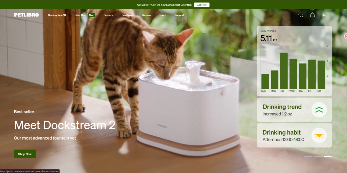 Petlibro automatic feeder review: sleek design, happy cat.