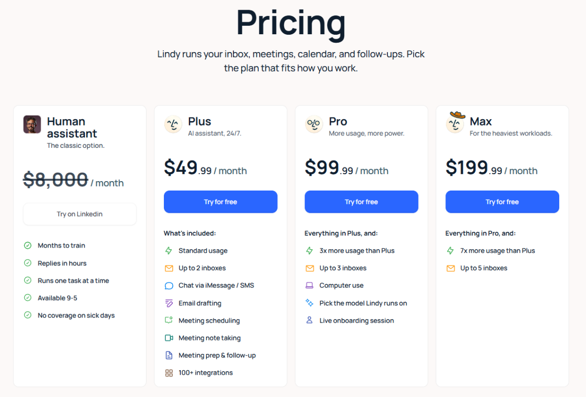 Lindy AI review: comparison with other AI tools.