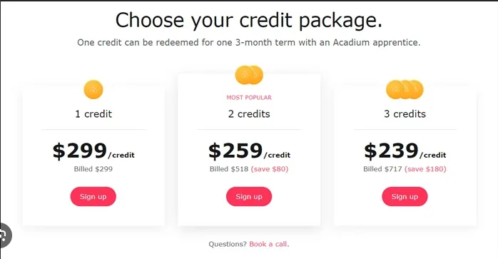 Acadium review: Online marketing apprenticeship dashboard