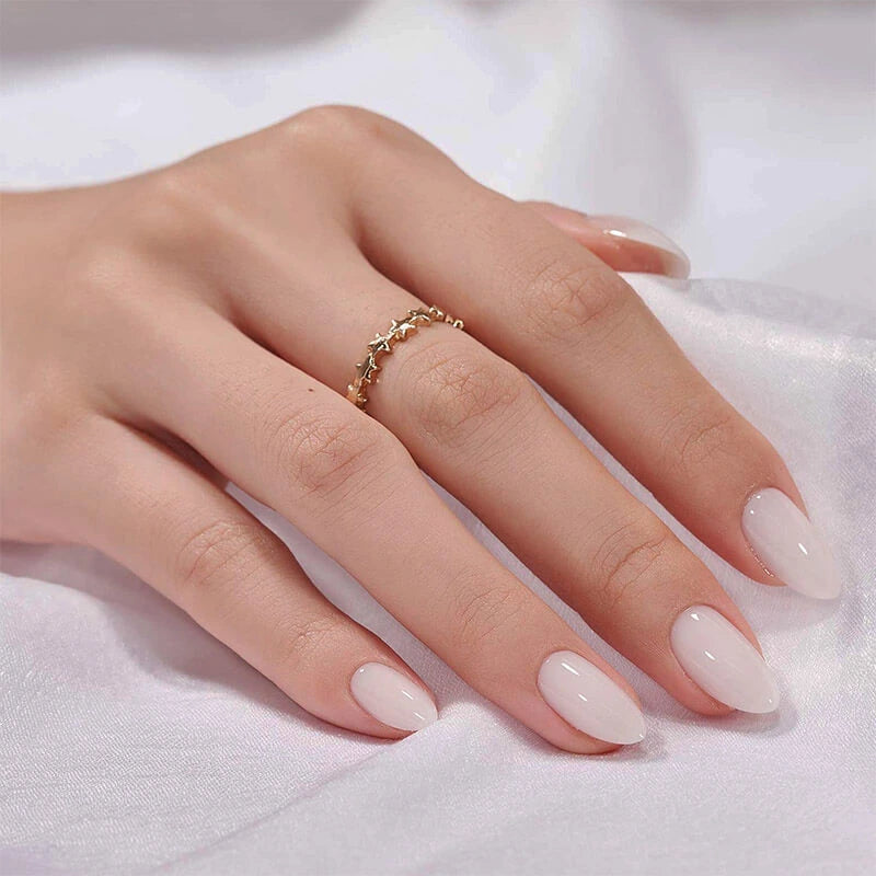 BTArtbox Nails white XCOATTIPS press-on manicure
