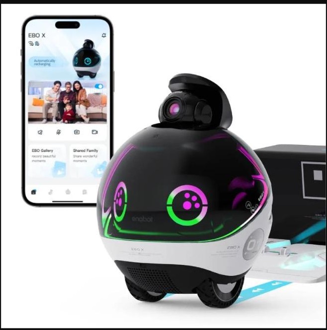 Enabot EBO X family robot with companion smartphone app