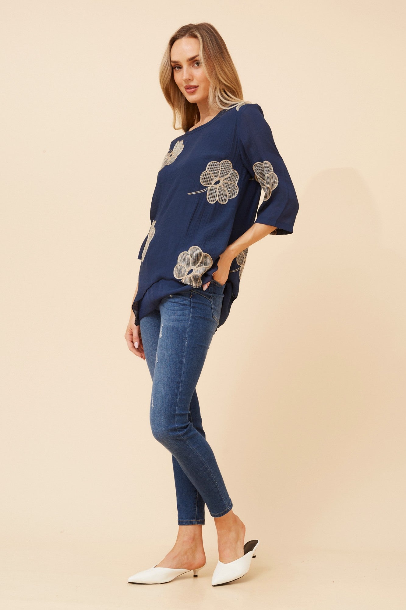Femme Connection embroidered top