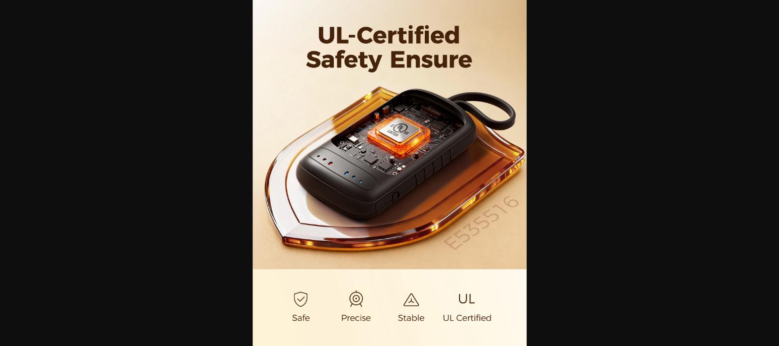 Ocoopa UT5 DuoHeat UL-certified safety battery