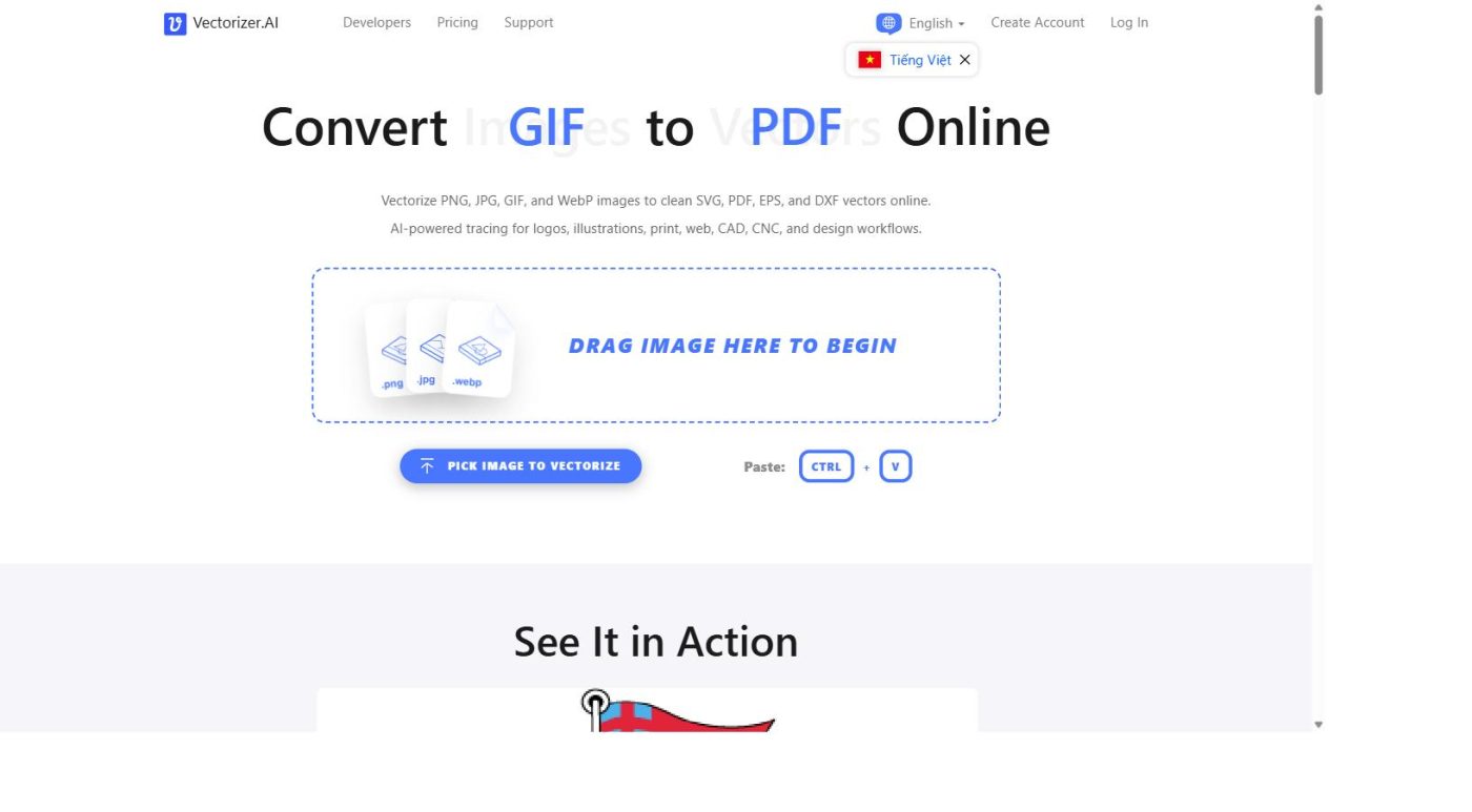 Vectorizer.AI alternatives comparison - Vectorizer.AI homepage