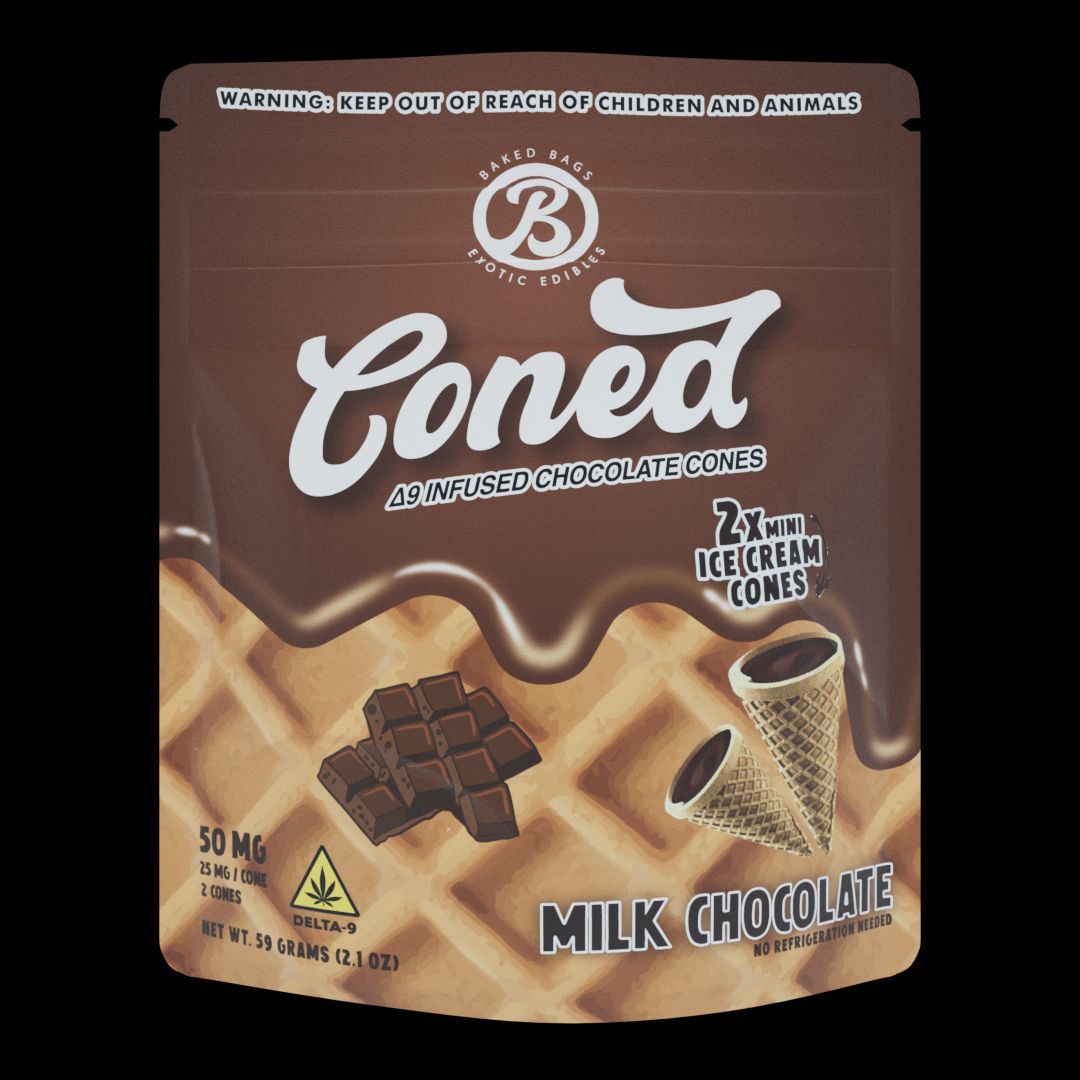 Baked Bags CONED milk chocolate edible pack