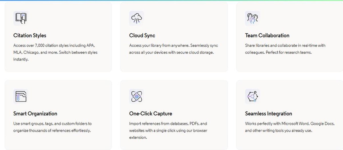 EndNote features citation styles cloud sync team collaboration smart organization one click capture and seamless integration