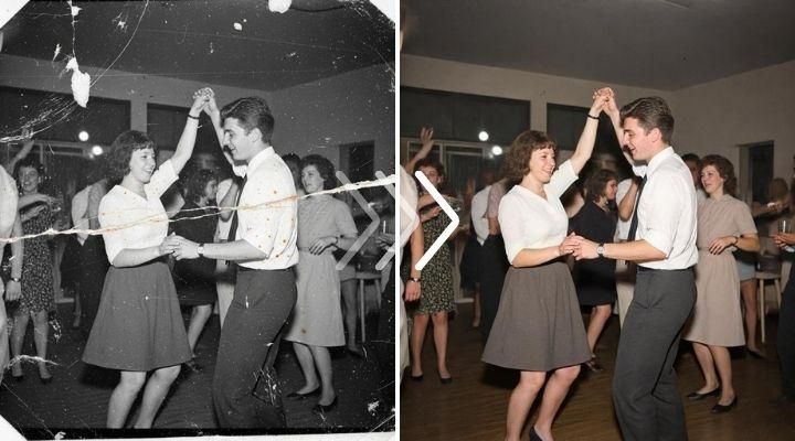 Vintage photo restored with the Old Photo model