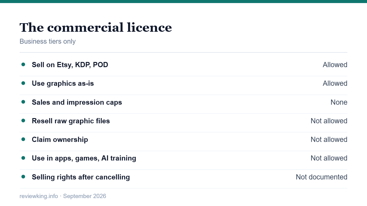 What the Planify Pro commercial licence permits and forbids