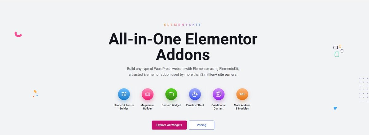 Wpmet ElementsKit all-in-one Elementor addons