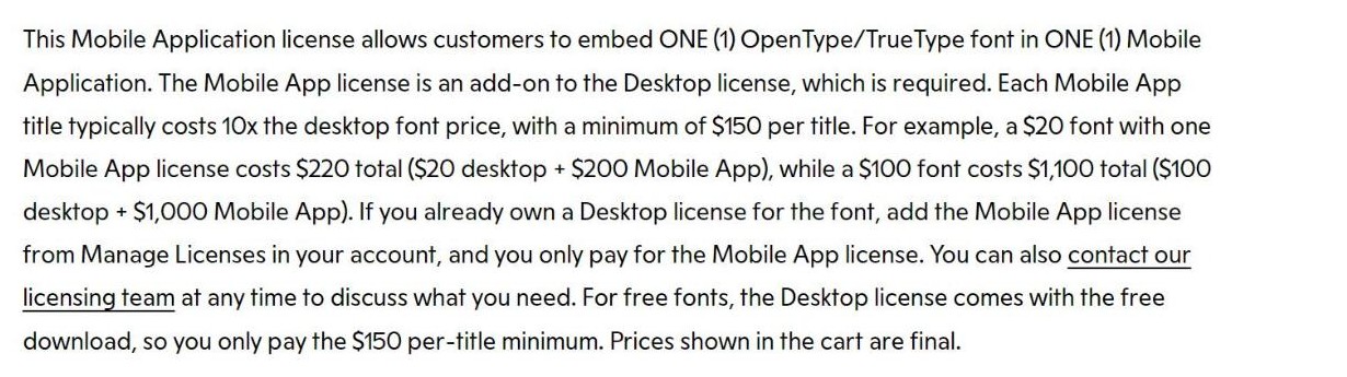 YouWorkForThem mobile app licence pricing with worked examples